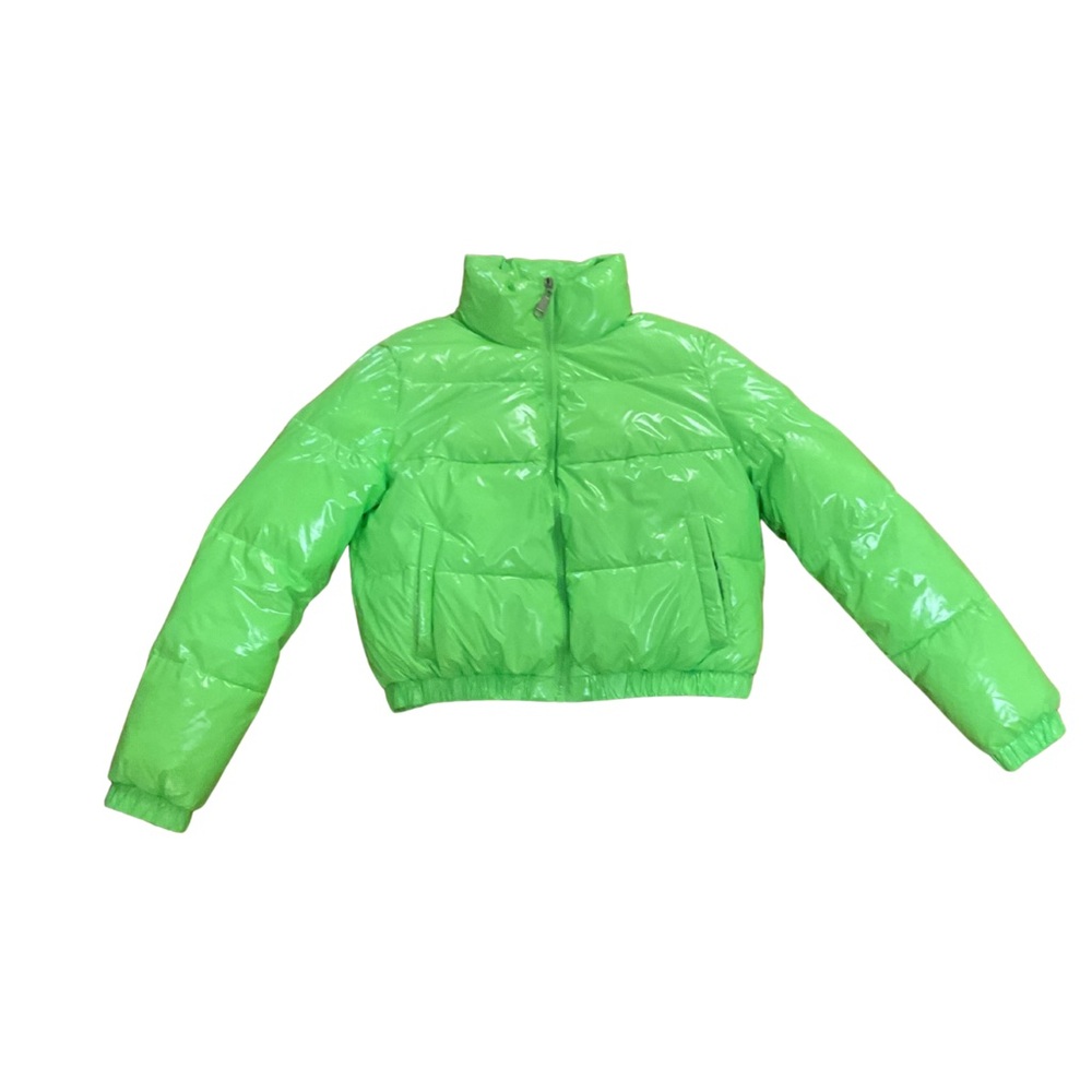 Poppin Green poof jacket